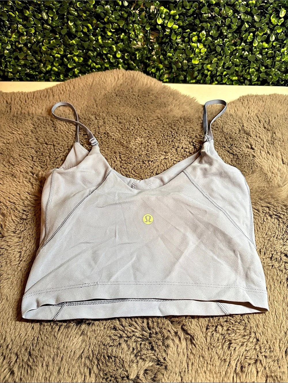 lululemon Align Cropped Cami Tank Top Light Blue Size 0
